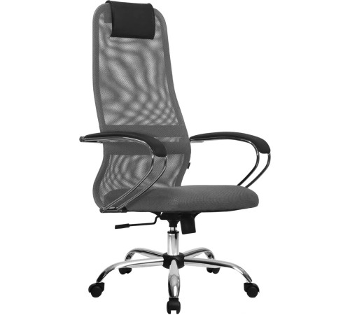 Кресло Metta SU-B-8 хром, светло-серый