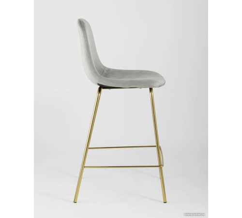 Стул Stool Group Валенсия SN полубарный OS-001CB HLR-18 велюр серый/золотые ножки