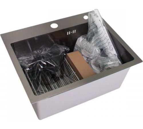 Кухонная мойка Wisent WS-35044B/GER013 с сифоном, дозатором и коландером