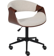 Офисное кресло AksHome Angara букле кремовый Lisa 102/черный