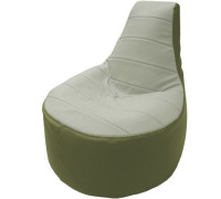 Кресло-мешок Flagman Трон Т1.3-28 белый/оливковый