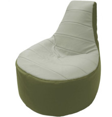 Кресло-мешок Flagman Трон Т1.3-28 белый/оливковый