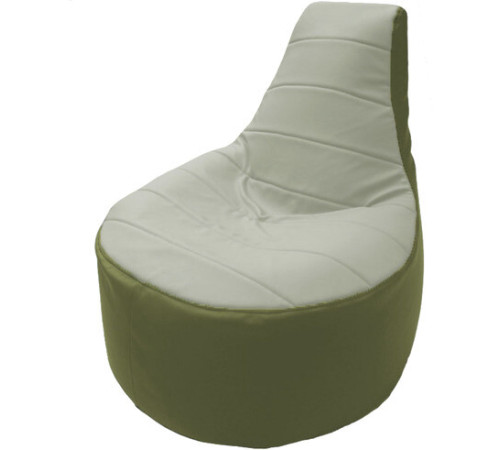 Кресло-мешок Flagman Трон Т1.3-28 белый/оливковый