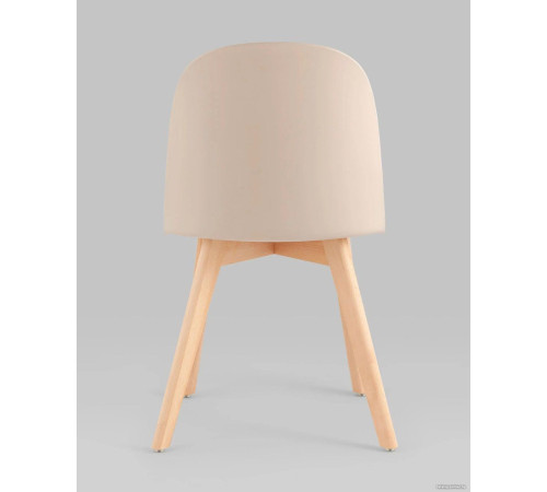 Стул Stool Group Fog с подушкой SL-7022DM бежевый, деревянные ножки
