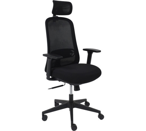 Офисное кресло AksHome Gem сетка/ткань, черный/черный полиамид