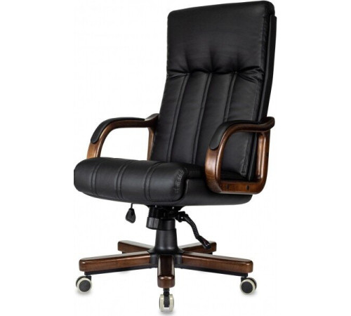 Офисное кресло Бюрократ T-9932Walnut черный, экокожа