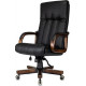 Офисное кресло Бюрократ T-9932Walnut черный, экокожа