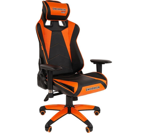 Кресло CHAIRMAN Game 44 черный/оранжевый