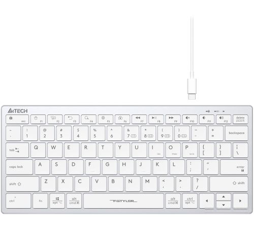 Клавиатура A4Tech Fstyler FBX51C серебристый/белый
