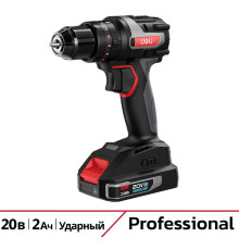 Ударная дрель-шуруповерт Deli DE-CZ20-2D2 с 2-мя АКБ, сумка