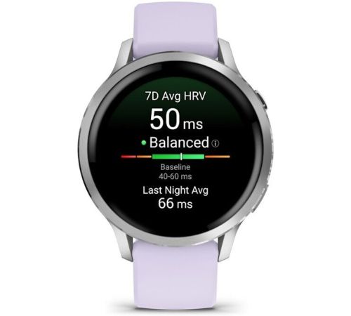 Умные часы Garmin Venu 4 41 мм серебристый/сиреневый