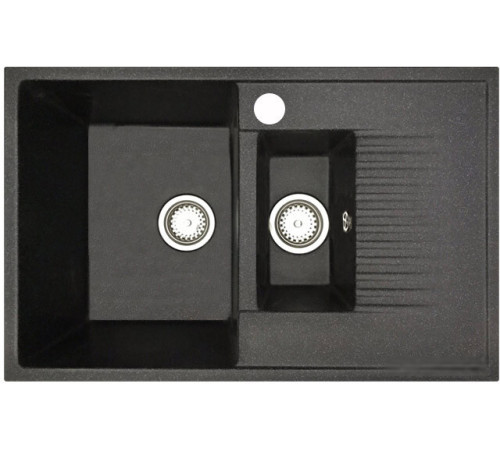 Кухонная мойка БелЭворс Forma L + смеситель W74004-2 + дозатор L405F черный