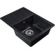 Кухонная мойка Marblan Recta R черный, с сифоном