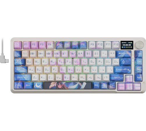 Клавиатура Redragon Flekact Pro белый/сиреневый/синий