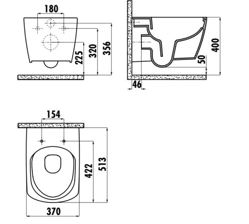 Унитаз Creavit Elegant EG321-11CB00E-0000 + KC1103.01.0000E