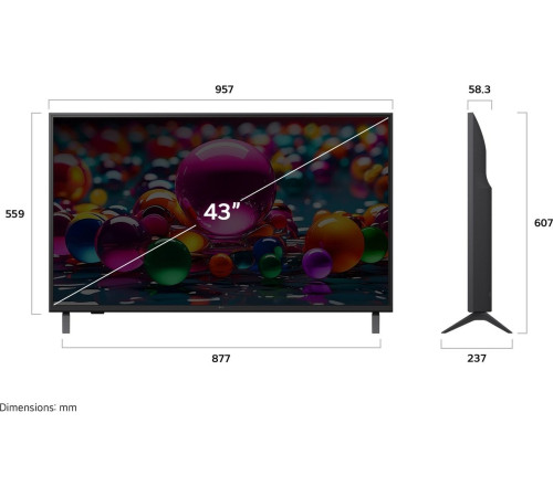 Телевизор LG UHD AI UA75 43UA75009LA