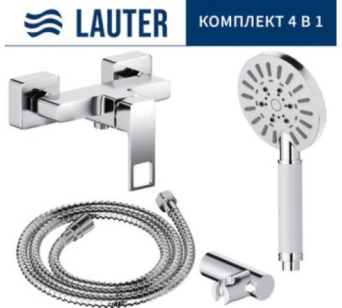 Смеситель Lauter Cascade 21СК9615C с лейкой Relexa Nevada 21S10146