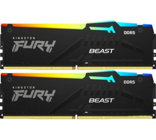 Оперативная память Kingston FURY Beast RGB 2x64ГБ DDR5 5600 МГц KF556C36BBEAK2-128