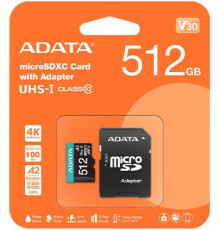 Карта памяти ADATA Premier AUSDX512GUICL10A1-RA1 microSDXC 512GB с адаптером