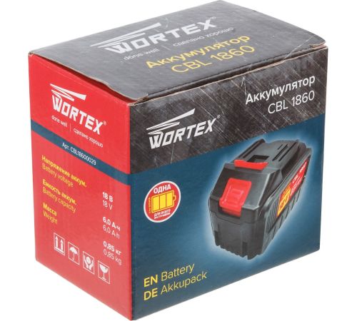 Аккумулятор Wortex CBL 1860 CBL18600029 18В/6 Ah