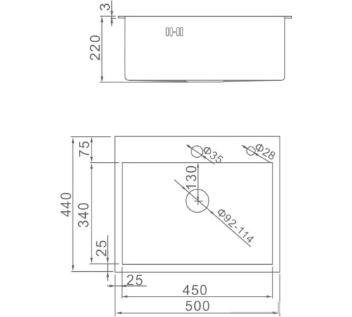 Кухонная мойка Gerhans K35044B графит