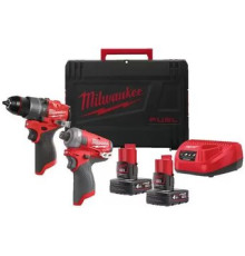 Milwaukee M12 FPP2E2-402X 4933480594 шуруповерт, винтоверт, 2 АКБ, кейс