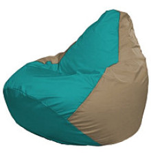 Кресло-мешок Flagman Груша Мини L Г0.1-289 бирюзовый/темно-бежевый