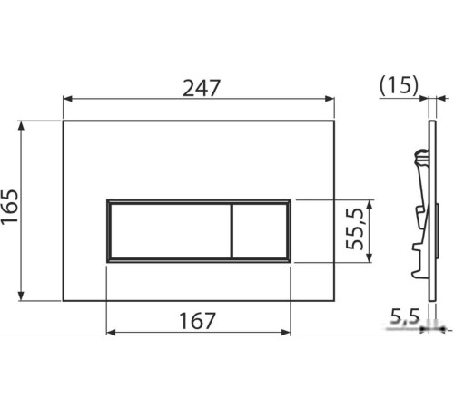 Панель смыва Alcaplast M576 белый матовый