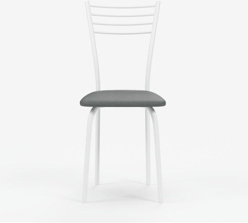 Стул Mio Tesoro Сигма серый/белый