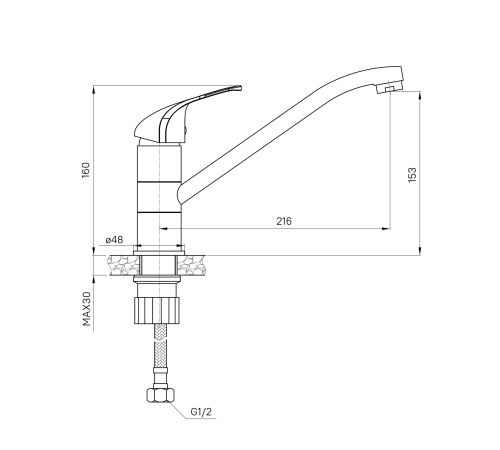 Смеситель Milardo Meal M02SBR0M05