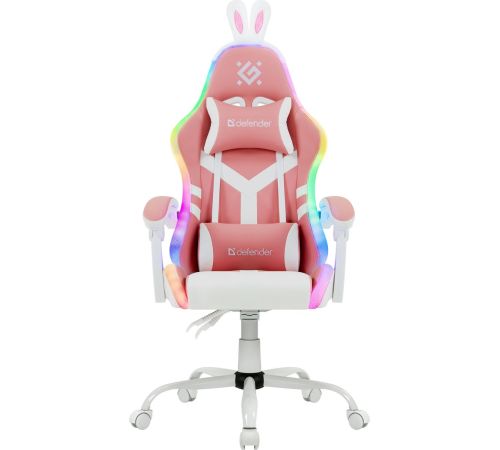 Игровое геймерское кресло Defender Ideal белый/розовый