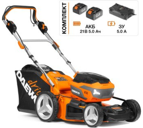 Газонокосилка Daewoo Power DLM 5042Li-S Set с 2-мя АКБ