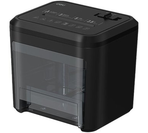 Шредер Deli ET002 черный