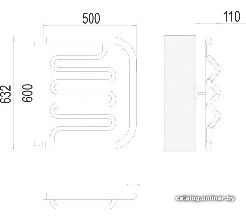 Полотенцесушитель TERMINUS Фокстрот-Лиана 1