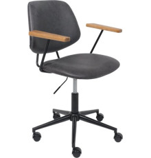 Офисное кресло AksHome Trix экокожа винтажный черный Watusi 16/черный