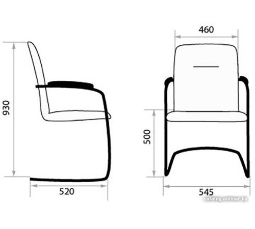 Офисный стул Белс Румба Chrome V 450390/V4 кожзам черный