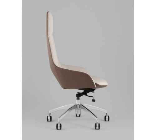 Офисное кресло TopChairs Soulo A308 8371-6/1 бежевый/коричневый