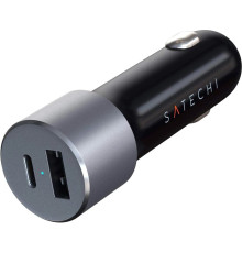 Автомобильное зарядное Satechi 72W Type-C PD Car Charger серый космос