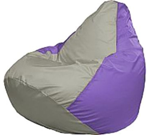 Кресло-мешок Flagman Груша Медиум Г1.1-346 серый/сиреневый