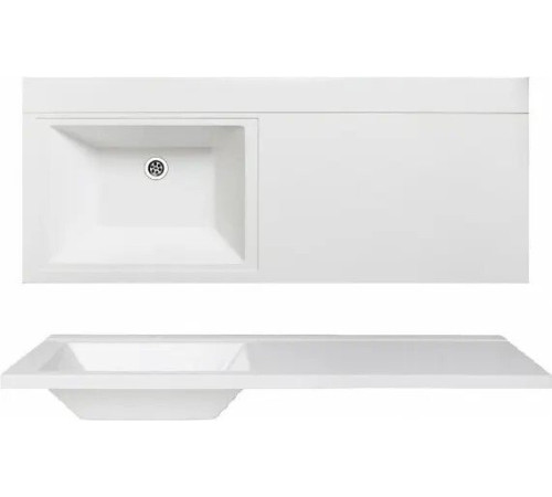 Умывальник Runo Гамма 120 лайт с правым крылом белый