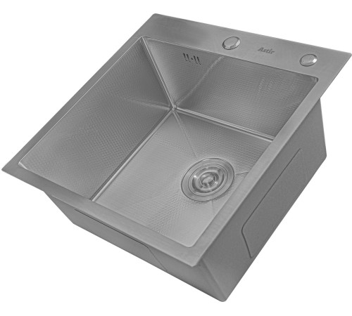 Кухонная мойка Astir Decor Satin 55х50 с сифоном, дозатором и коландером