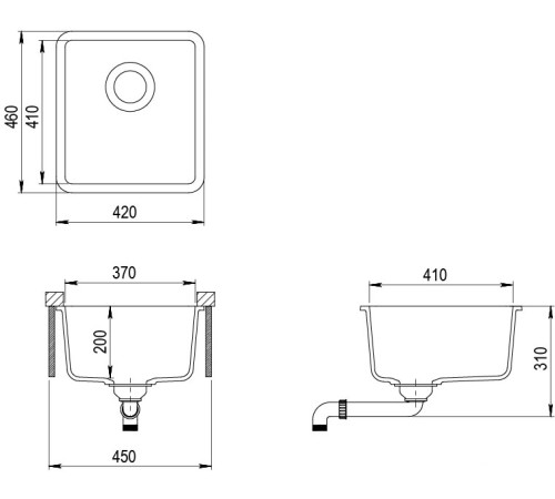 Кухонная мойка Aquasanita Arca SQA101W alba 710