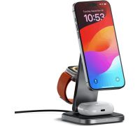 Беспроводное зарядное Satechi 3-in-1 Foldable Qi2 Wireless Charging Stand
