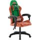 Игровое геймерское кресло Defender Legas зелёный/оранжевый