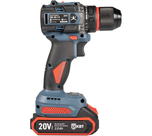 Дрель-шуруповерт КВТ Профи DB-20-13 с 2-мя АКБ, кейс