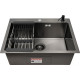 Кухонная мойка ARFEKA ECO AR мойка 600*500, коландер, дозатор BLACK