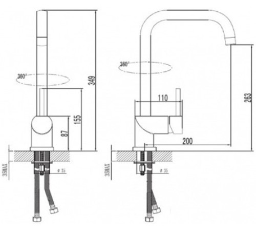 Смеситель Esko Kitchen K5