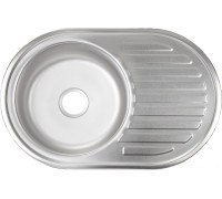 Кухонная мойка AKS Овальная 77x50 матовый хром