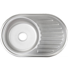 Кухонная мойка AKS Овальная 77x50 матовый хром