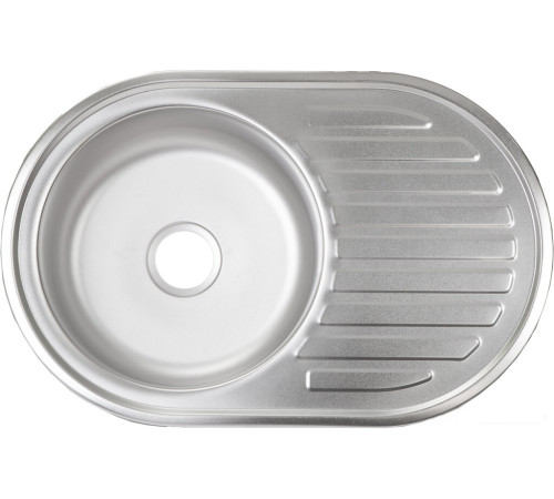 Кухонная мойка AKS Овальная 77x50 матовый хром